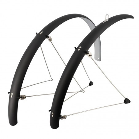 GARDE BOUE VTC 28'' STRONG ROAD PLASTIQUE A TRINGLES 48MM NOIR MAT (PR)