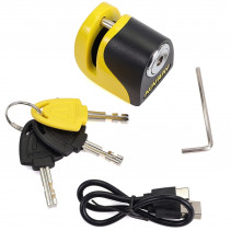 ANTIVOL BLOQUE DISQUE ALARME  B-LOCK-06 MINI JAUNE / NOIR AUVRAY - 3700807710184