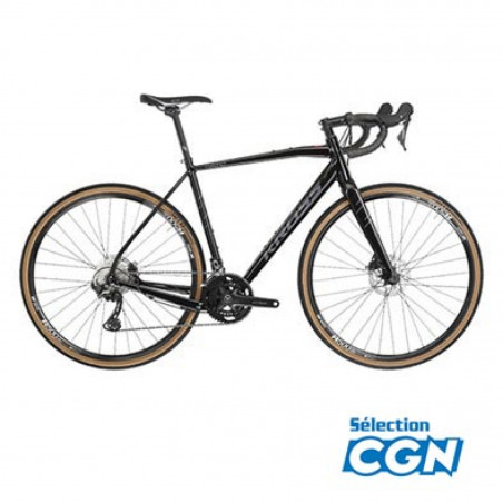 VELO GRAVEL 28" KROSS ESKER 6.0 TAILLE L (21") ALUMINIUM NOIR/GRIS BRILLANT SHIMANO GRX - 3663829348622