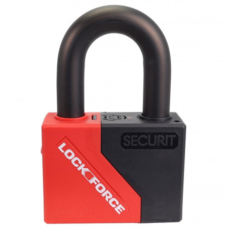 ANTIVOL MINI U 98 X 73 LOCKFORCE SECURIT ALARME  Ø16.5 / 3 CLES   SUPPORT MOTO / SCOOTER  ( HOMOLOGUEE SRA ) - 3608670735818