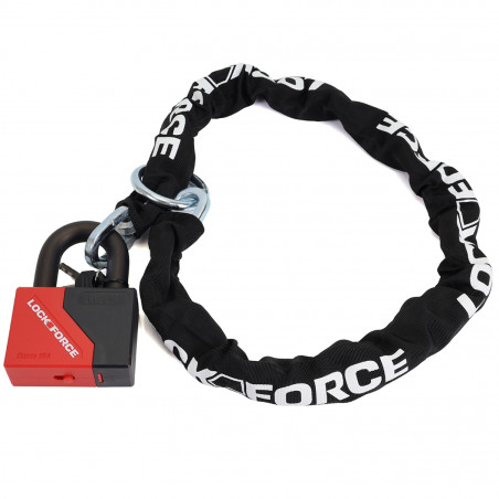 ANTIVOL COMBO CHAINE LASSO 1.20   MINI U 98 X 73 LOCKFORCE Ø16.5 ALARME  ( HOMOLOGUE SRA ) - 3608670735825