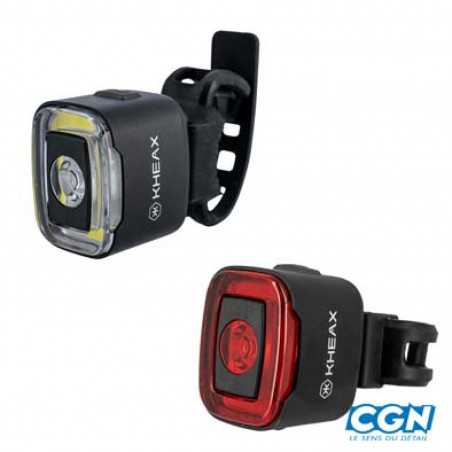 ECLAIRAGE VELO AV AR RECHARG.USB-C KHEAX NEKKAR 200/50L FIXATION CINTRE LED - 3663829315655