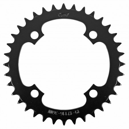 PLATEAU VAE-E-BIKE 4BRA D.104 POUR BOSCH - BROSE - YAMAHA - BAFANG ESJOT 36DTS MONO NOIR ACIER NARROW WIDE - 4251516565545