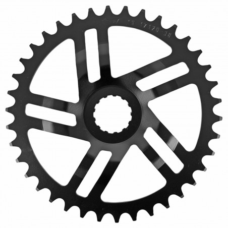 PLATEAU VAE-E-BIKE DIRECT MOUNT POUR BOSCH ESJOT 38DTS MONO NOIR ACIER (3ème GENERATION) AVEC RONDELLE DE DEPORT -