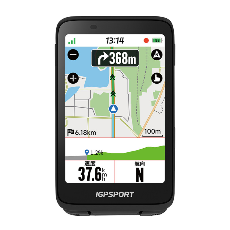 GPS - COMPTEUR IGPSPORT BiNavi COULEUR FULL TACTILE TRANSFLECTIF - CARTOGRAPHIE - ANT  - BLE5 - AUTONOMIE 35H - MULTI