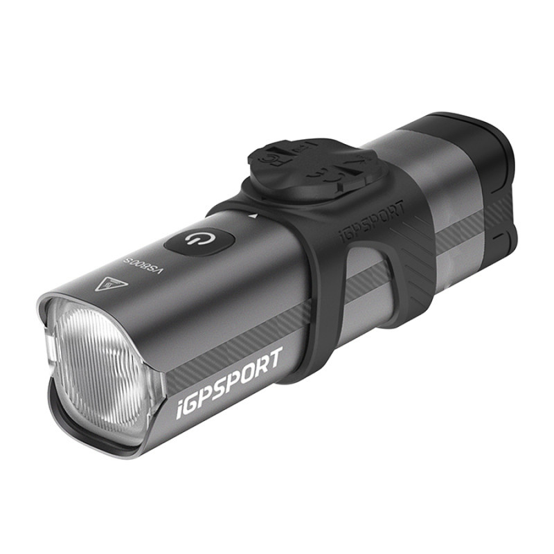 ECLAIRAGE VELO AVANT INTELLIGENT IGPSPORT VS800S LUMENS ALU LED RECHARGEABLE USB (VISIBLE 140m) - CONNEXION POSSIBLE AVEC LE
