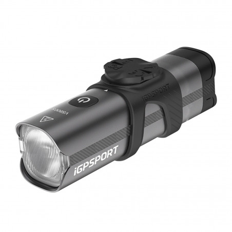 ECLAIRAGE VELO AVANT INTELLIGENT IGPSPORT VS800S LUMENS ALU LED RECHARGEABLE USB (VISIBLE 140m) - CONNEXION POSSIBLE AVEC LE