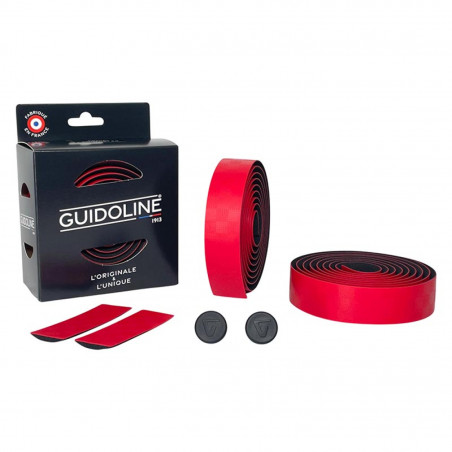 RUBAN DE GUIDON - CINTRE VELOX GRAVEL CONFORT 5mm ROUGE - GUIDOLINE - 3660429367244