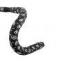 RUBAN DE GUIDON - CINTRE BTP PERFORMANCE PRO NOIR MOTIFS REFLECHISSANTS AVEC BOUCHONS (CONFORTABLE EPAISSEUR 3mm) -
