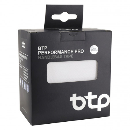 RUBAN DE GUIDON - CINTRE BTP PERFORMANCE PRO BLANC REFLECHISSANT AVEC BOUCHONS (CONFORTABLE EPAISSEUR 3mm) - 3700948302828