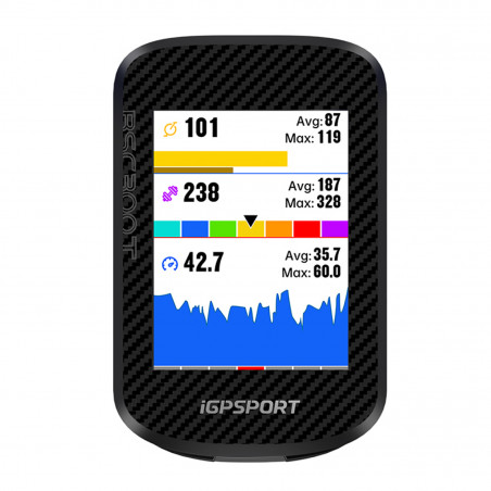 GPS - COMPTEUR IGPSPORT BSC300T COULEUR TACTILE LCD LAMINE - CARTOGRAPHIE - AUTONOME 20H - MULTI FONCTION COMPATIBLE STRAVA