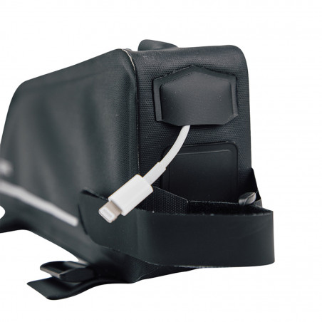 SACOCHE DE CADRE VELO ZEFAL Z ADVENTURE T1 NOIR FIXATION VELCRO (L 50 x L 220 x h 100mm - 1LITRE) CHARGE MAXI 1kgs