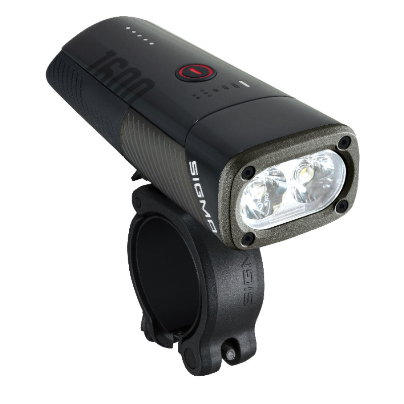 ECLAIRAGE VELO A BATTERIE AVANT SIGMA BUSTER 1600 LUMEN VISIBILITE 205M (AUTONOMIE DE 2H A 50H) BATTERIE IION RECHARGE USB-