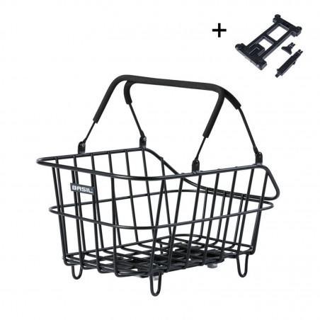 PANIER ARRIÃRE BASIL CENTO PLAQUE MIK 2.0 ALUMINIUM NOIR - 8715019113802