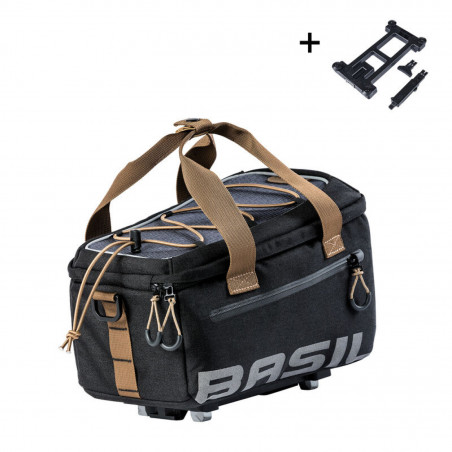 SACOCHE PORTE-BAGAGE BASIL MILES MIK 2.0 7L IMPER. GRIS/NOIR - 8715019183102