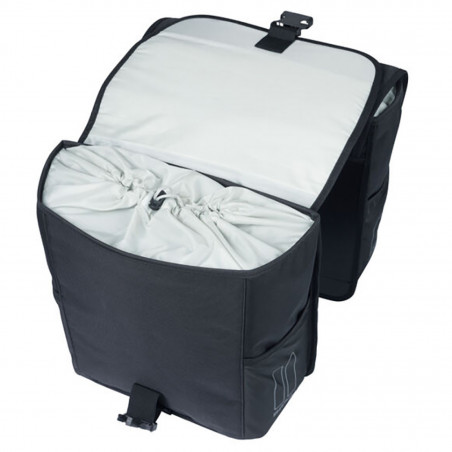 SACOCHES BASIL GO AVEC PLAQUE MIK 2.0 32L POLYESTER NOIR - 8715019184710