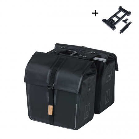 SACOCHES BASIL URBAN DRY MIK 2.0 50L IMPERMÃABLE NOIR MAT - 8715019184628