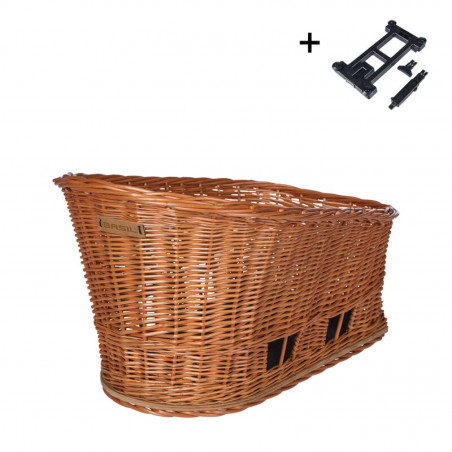 PANIER POUR CHIENS BASIL PASJA M MIK 2.0 30L OSIER MARRON - 8715019540240