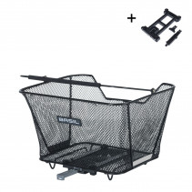 PANIER ARRIÃRE BASIL LESTO AVEC PLAQUE MIK 2.0 ACIER NOIR - 8715019113277