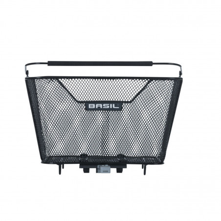 PANIER ARRIÃRE BASIL LESTO AVEC PLAQUE MIK 2.0 ACIER NOIR - 8715019113277