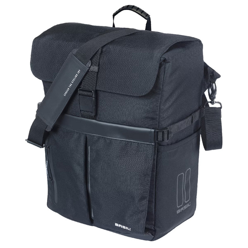 SACOCHE BASIL MOVE COMMUTER CROCHETS MIK 15L  POLYE. NOIR - 8715019184260