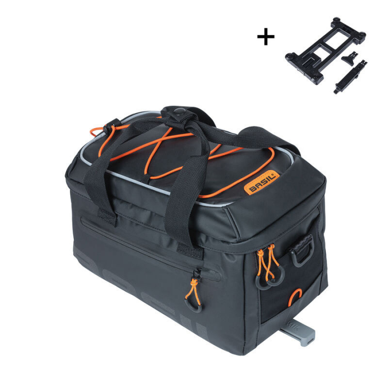 SACOCHE PORTE-BAGAGE BASIL MIK 2.0 7L TOILE IMPERM. NO/OR - 8715019183089