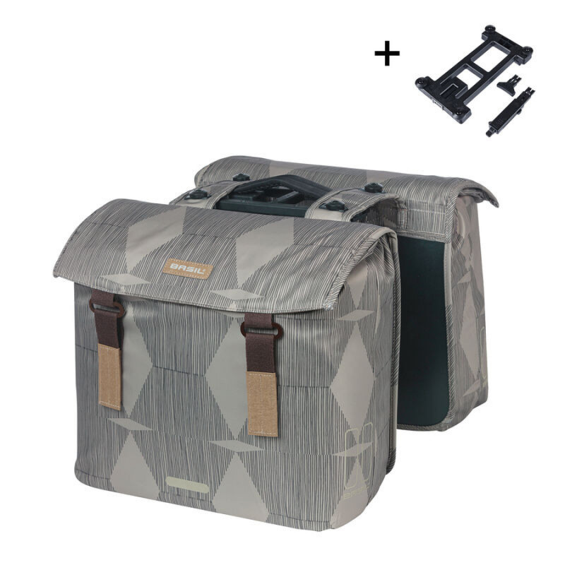 SACOCHES BASIL ELEGANCE MIK 2.0 40-49L POLYESTER GRIS/TAUPE - 8715019184000