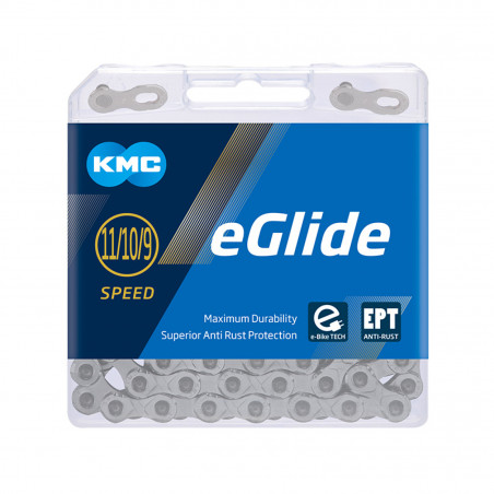 CHAINE KMC E-GLIDE EPT 1/2x11/128" 118M SHIM CUES/9-11V ARG - 4715575885605