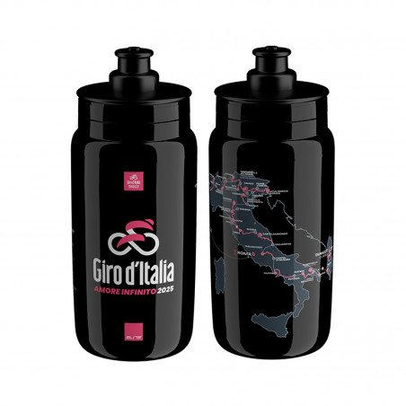 BIDON ELITE FLY GIRO DE ITALIA NEGRO MAP 550 ml 2025 - 8020775047415