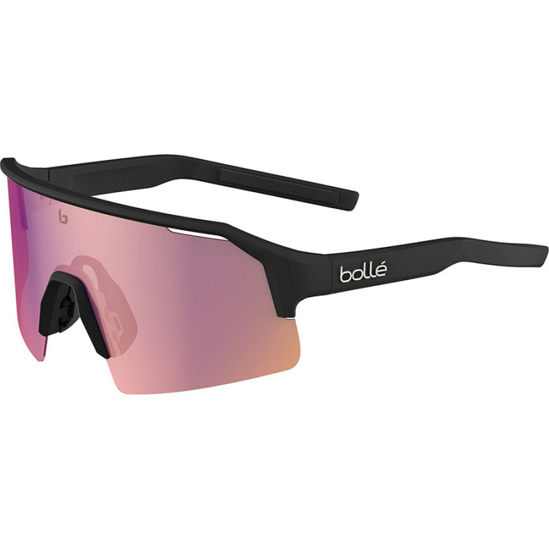 LUNETTES BOLLE C-SHIFTER NOIR MAT VERRE RUBIS CLAIR PHOTO - 840332204956