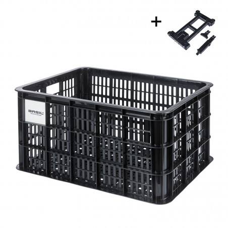 PANIER BASIL CRATE L PLAQUE MIK 2.0 40L PLASTIQUE NOIR - 8715019211713