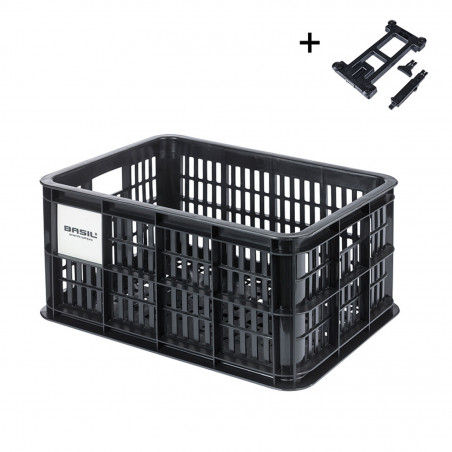 PANIER BASIL CRATE S PLAQUE MIK 2.0 17.5L PLASTIQUE NOIR - 8715019211232