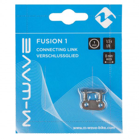 ATTACHE RAPIDE M-WAVE 1/2x1/8" - POUR CHAINE 1/3V GRISE - 887539021016