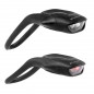 KIT ECLAIRAGE AVANT   ARRIERE - M-WAVE COBRA NOIR A LEDS  C - 4015493221074