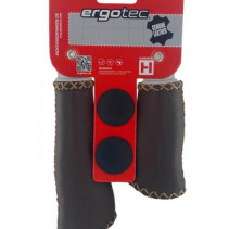 PAIRE DE POIGNEES ERGOTEC - MONACO L135/92mm MARRON CUIR - 4016538033997