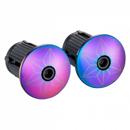 BOUCHONS DE GUIDON STAR PLUGZ - D227 OIL SLICK  - BP-25 - 0634154447437