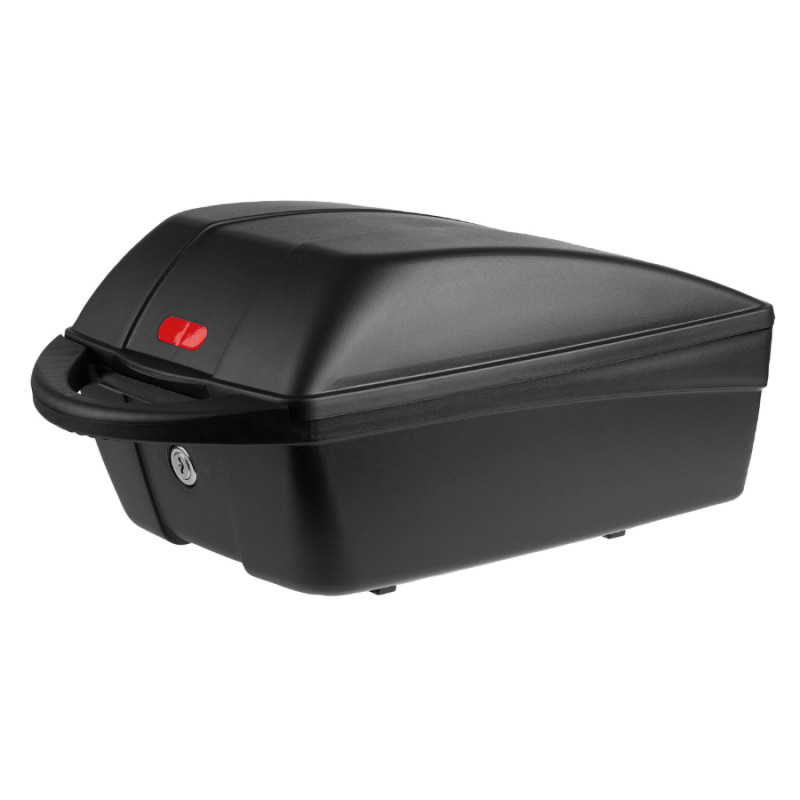 TOP CASE VELO BOX POLISPORT 11L NOIR FIXATION MIK-MIK-HD SUR PORTE BAGAGE A CLE (LONG 43cm x LARG 26cm x HAUT 20cm) - POIDS