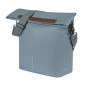 SACOCHE ARRIERE VELO LATERALE SAC BANDOULIERE BASIL CITY SHOPPER VEGAN BLEU IMITATION CUIR DROIT-GAUCHE 14-16L FIXATION