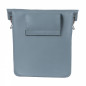 SACOCHE ARRIERE VELO LATERALE SAC BANDOULIERE BASIL CITY SHOPPER VEGAN BLEU IMITATION CUIR DROIT-GAUCHE 14-16L FIXATION