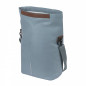 SACOCHE ARRIERE VELO LATERALE SAC BANDOULIERE BASIL CITY SHOPPER VEGAN BLEU IMITATION CUIR DROIT-GAUCHE 14-16L FIXATION