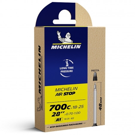 CHAMBRE A AIR VELO 700 x 18 A 25 28'' MICHELIN A1 PRESTA VP 48MM 77G (18/25-622) (BOITE) - 3528703034360