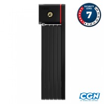 ANTIVOL VELO PLIABLE  A CLE L 80CM ABUS BORDO UGRIP 5700/80 NOIR   SUPPORT