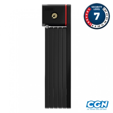 ANTIVOL VELO PLIABLE  A CLE L 80CM ABUS BORDO UGRIP 5700/80 NOIR   SUPPORT