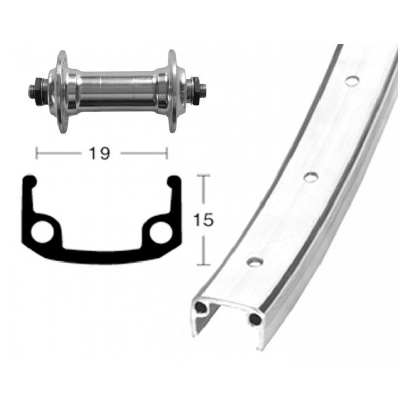ROUE AVANT 28x1 3/8 WINORA 36 TR. BLO.RAPIDE 100 ARGENT MAT - 2142080800 - 4032191605876
