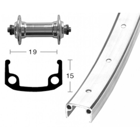 ROUE AVANT 28x1 3/8 WINORA 36 TR. BLO.RAPIDE 100 ARGENT MAT - 2142080800 - 4032191605876
