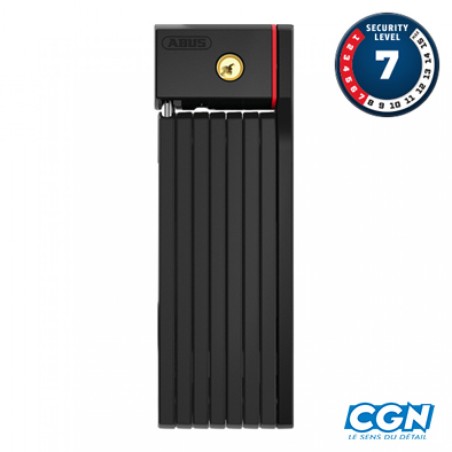 ANTIVOL VELO PLIABLE  A CLE L 100CM ABUS BORDO BIG UGRIP 5700/100 NOIR   SUPPORT