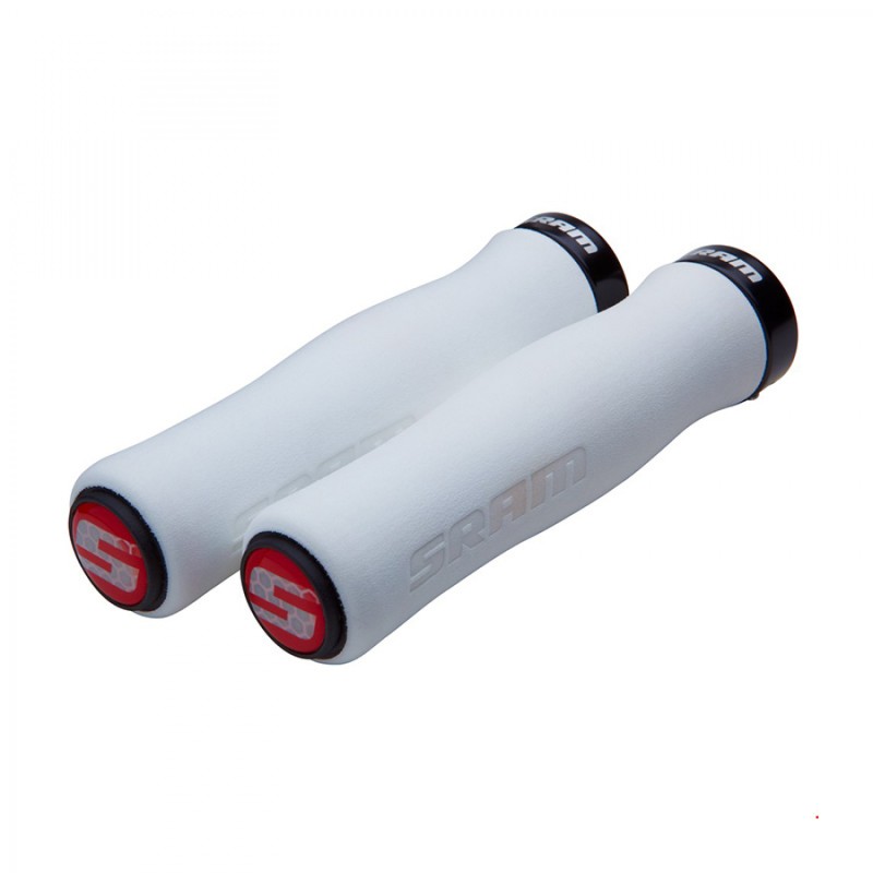 JEU DE POIGNÉES COURBÉES SRAM MOUSSE 129 mm BLANCS/NOIRS - 00.7915.068.090 - 710845667008