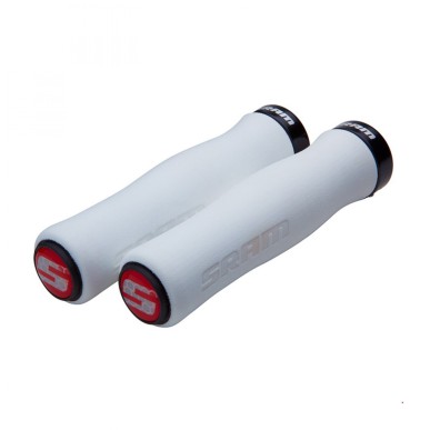 JEU DE POIGNÉES COURBÉES SRAM MOUSSE 129 mm BLANCS/NOIRS - 00.7915.068.090 - 710845667008