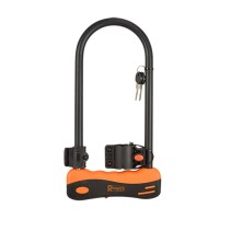 ANTIVOL VELO U 165 X 245MM RANGERS NOIR/ORANGE AVEC SUPPORT