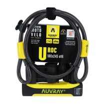 ANTIVOL VELO U 180 X 245MM AUVRAY ROC NOIR   CABLE 1000MM DIAMETRE 12